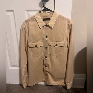 AllSaints Shirt Jacket with Corduroy Collar